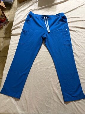 Women’s FIGS Technical Collection Royal Blue Scrub Pants XL